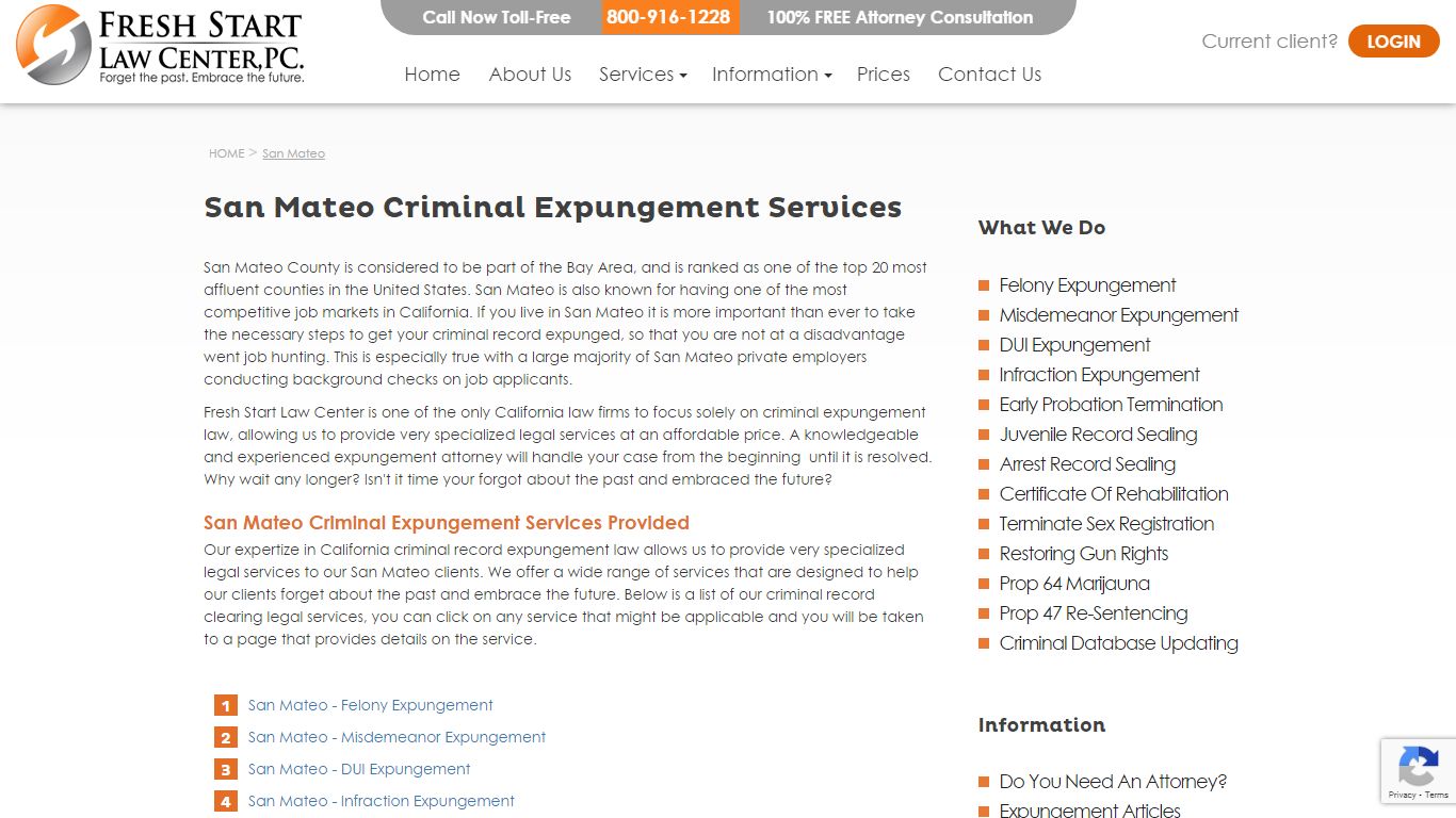 San Mateo Criminal Record Expungement